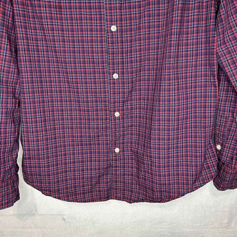Ralph Lauren Boys Shirt XL 18-20 Red Plaid Cotton Long Sleeve Button Up Preppy